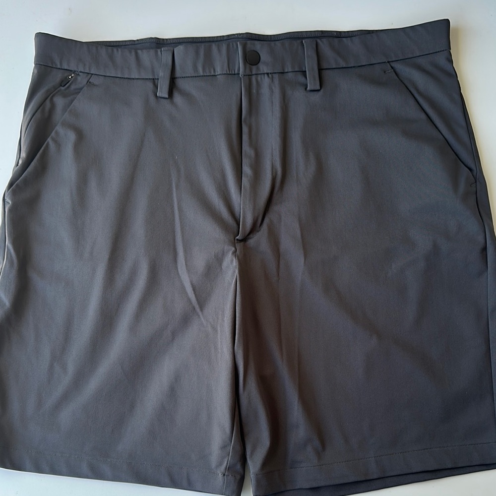 STYLUS Gray Flat Front Shorts Tailored Fit